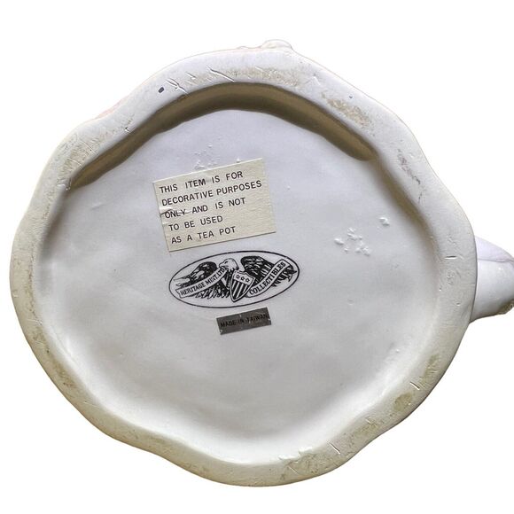 Vintage Heritage Mint Figural Ceramic Lady Mama Duck Teapot Decor Only 7x7.5‎ in - Picture 10 of 11